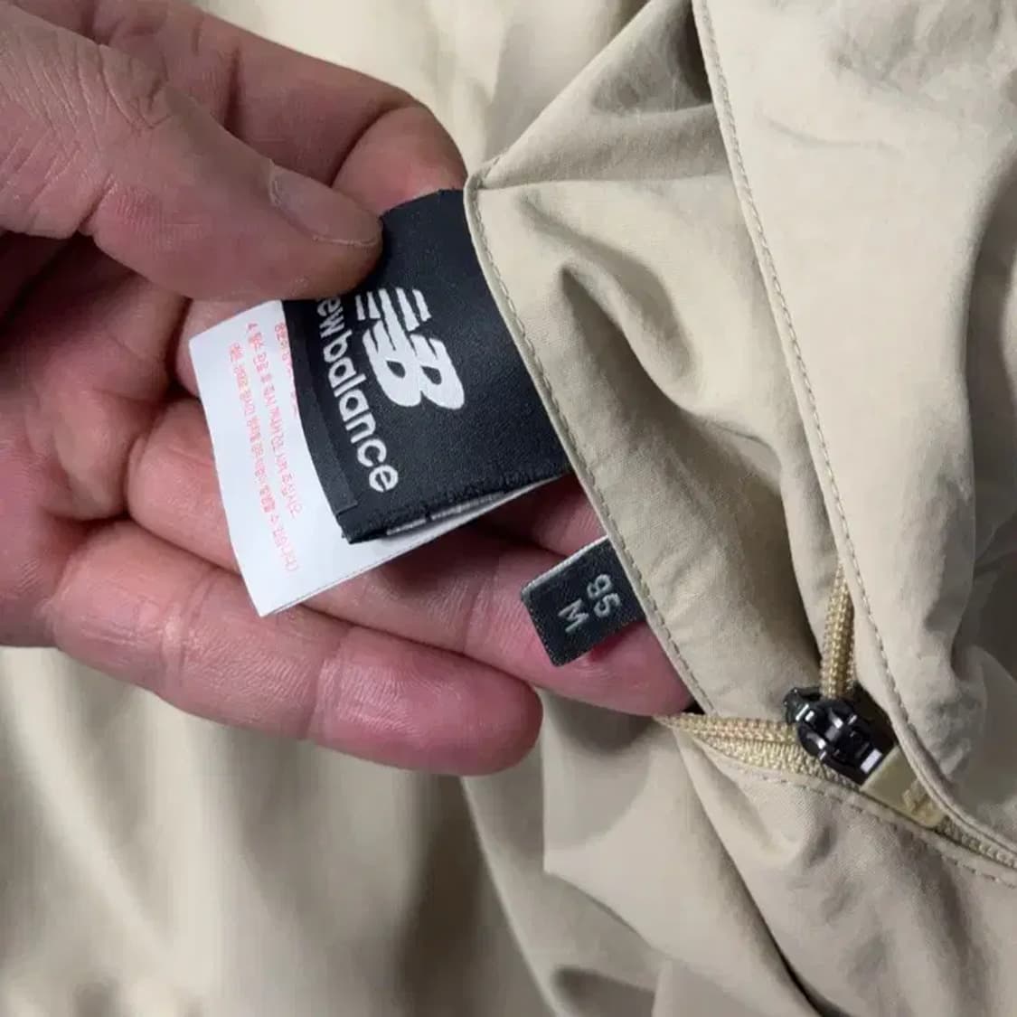 뉴발란스 베이지 브라운 투톤 양면 캐주얼 점퍼 후드집업 M 상품이미지5