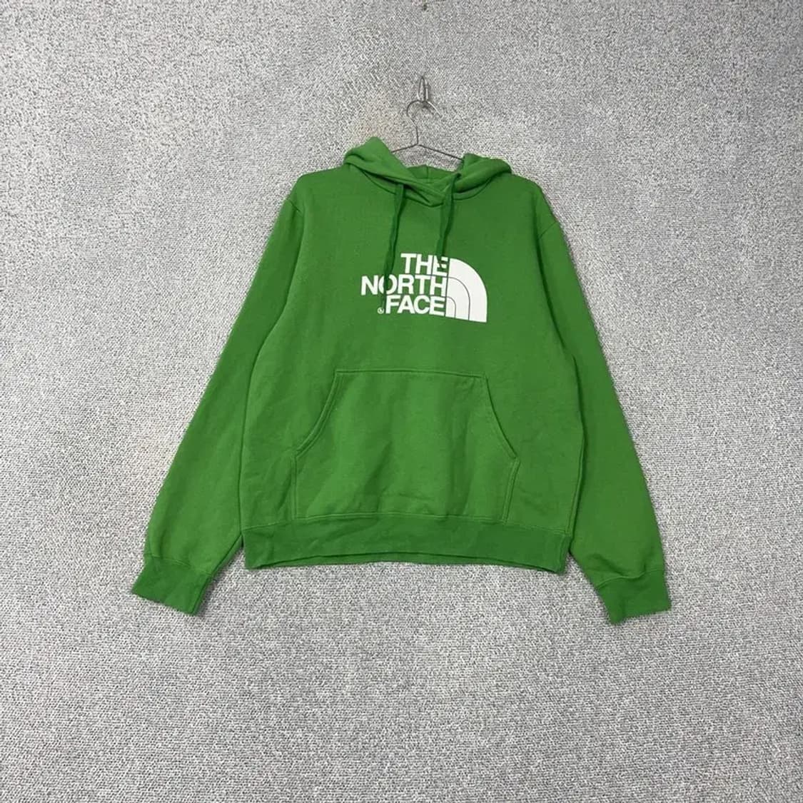 노스페이스 로고 프린팅 그린 빈티지 후드티 L 상품이미지1
