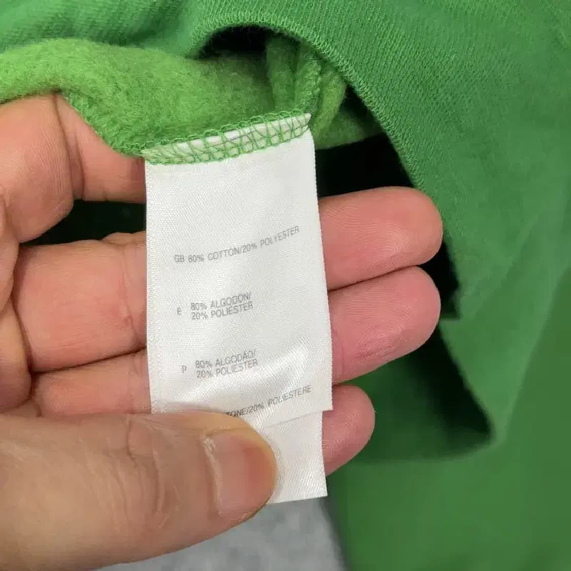 노스페이스 로고 프린팅 그린 빈티지 후드티 L 상품이미지4