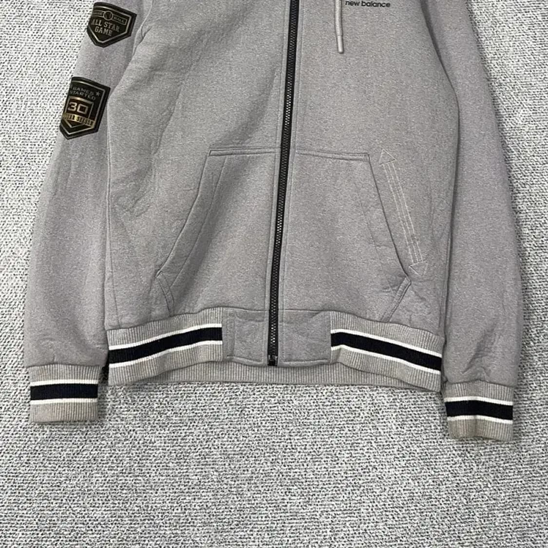 뉴발란스 로고 기능성 그레이 후드집업 M 상품이미지4