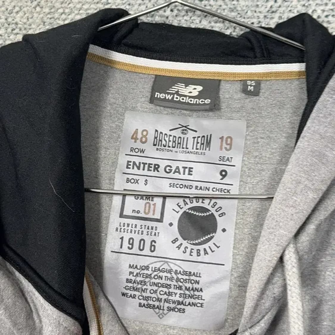 뉴발란스 로고 기능성 그레이 후드집업 M 상품이미지5