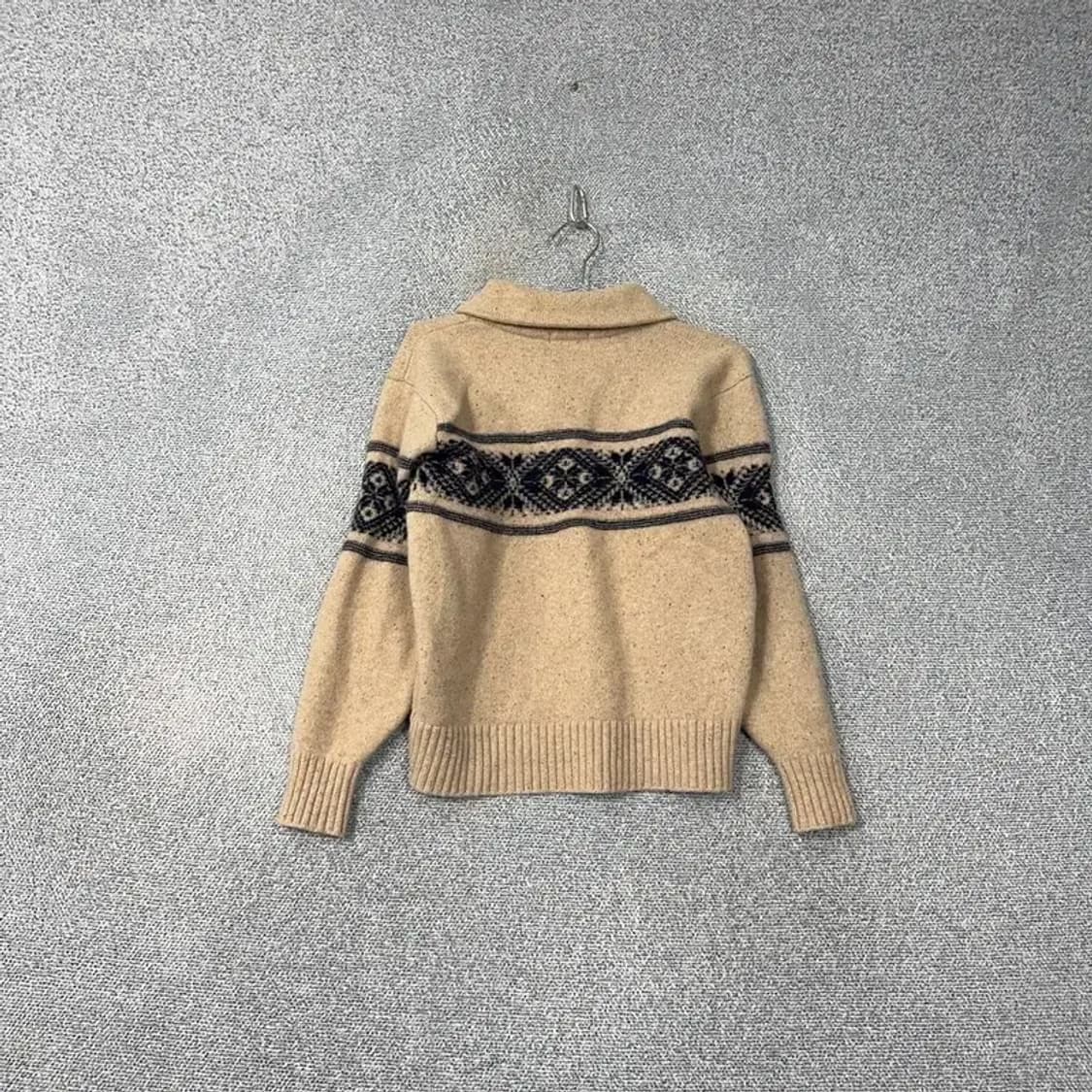 빈폴 숄카라 패턴 베이지 니트 100 상품이미지2