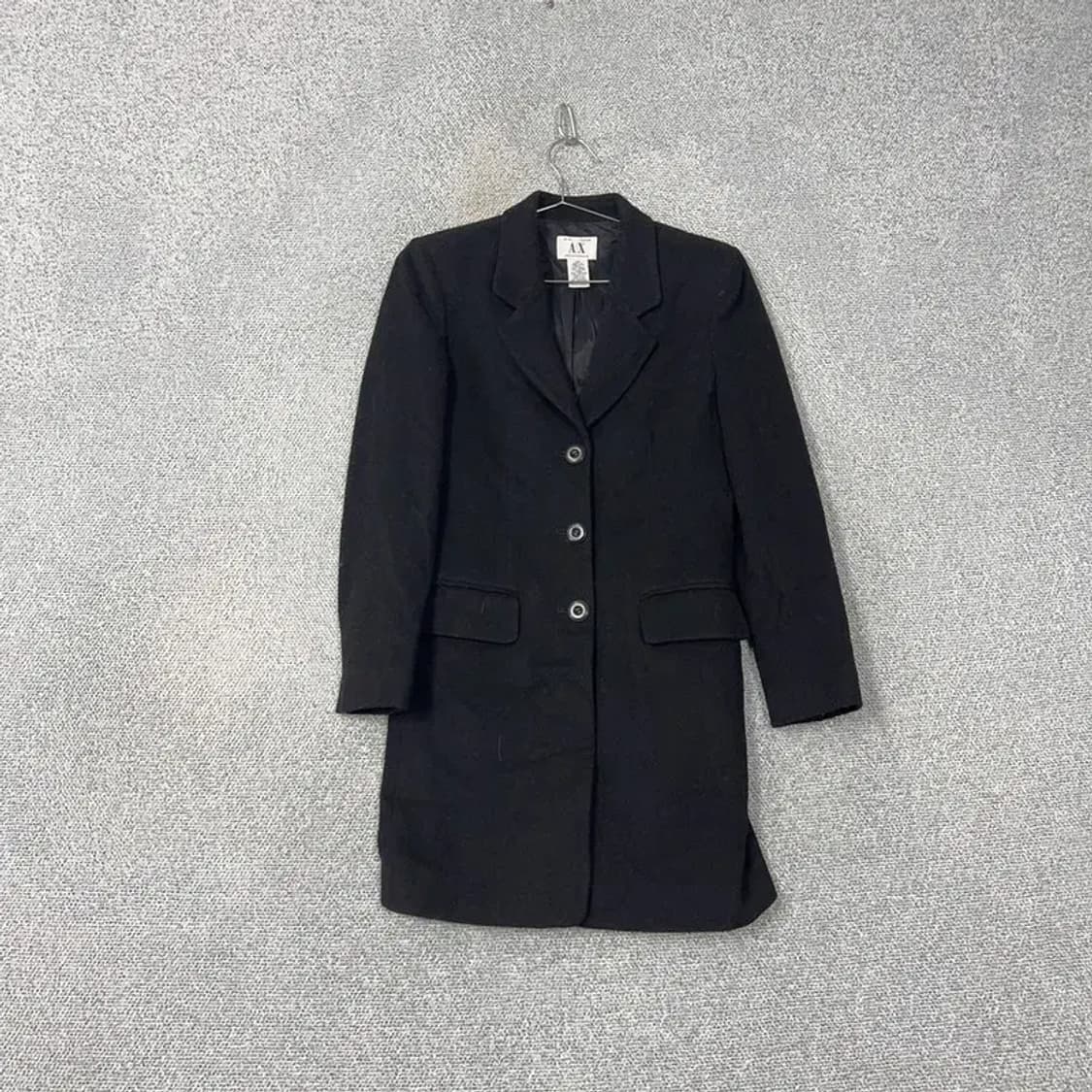 아르마니 익스체인지 여성 블랙 울 코트 XS 상품이미지1