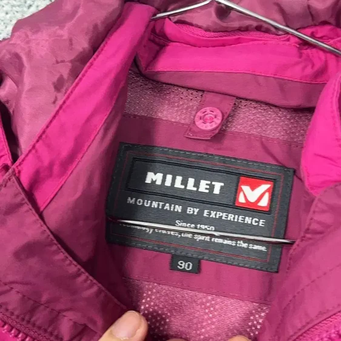 밀레 등산 여성 핑크 바람막이 90 상품이미지3