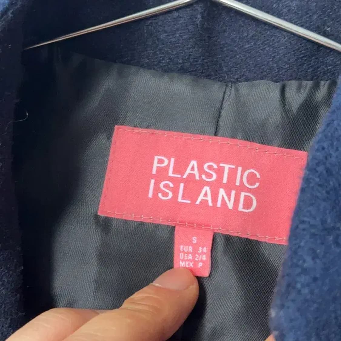 플라스틱아일랜드 네이비 울 코트 S 상품이미지6