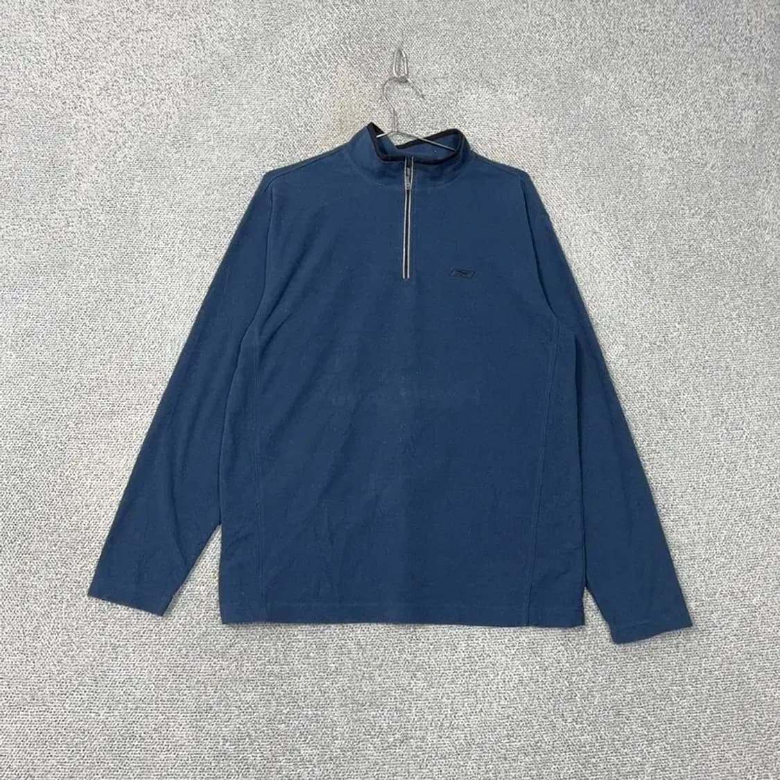 리복 로고 반집업 네이비 긴팔티 L 상품이미지1