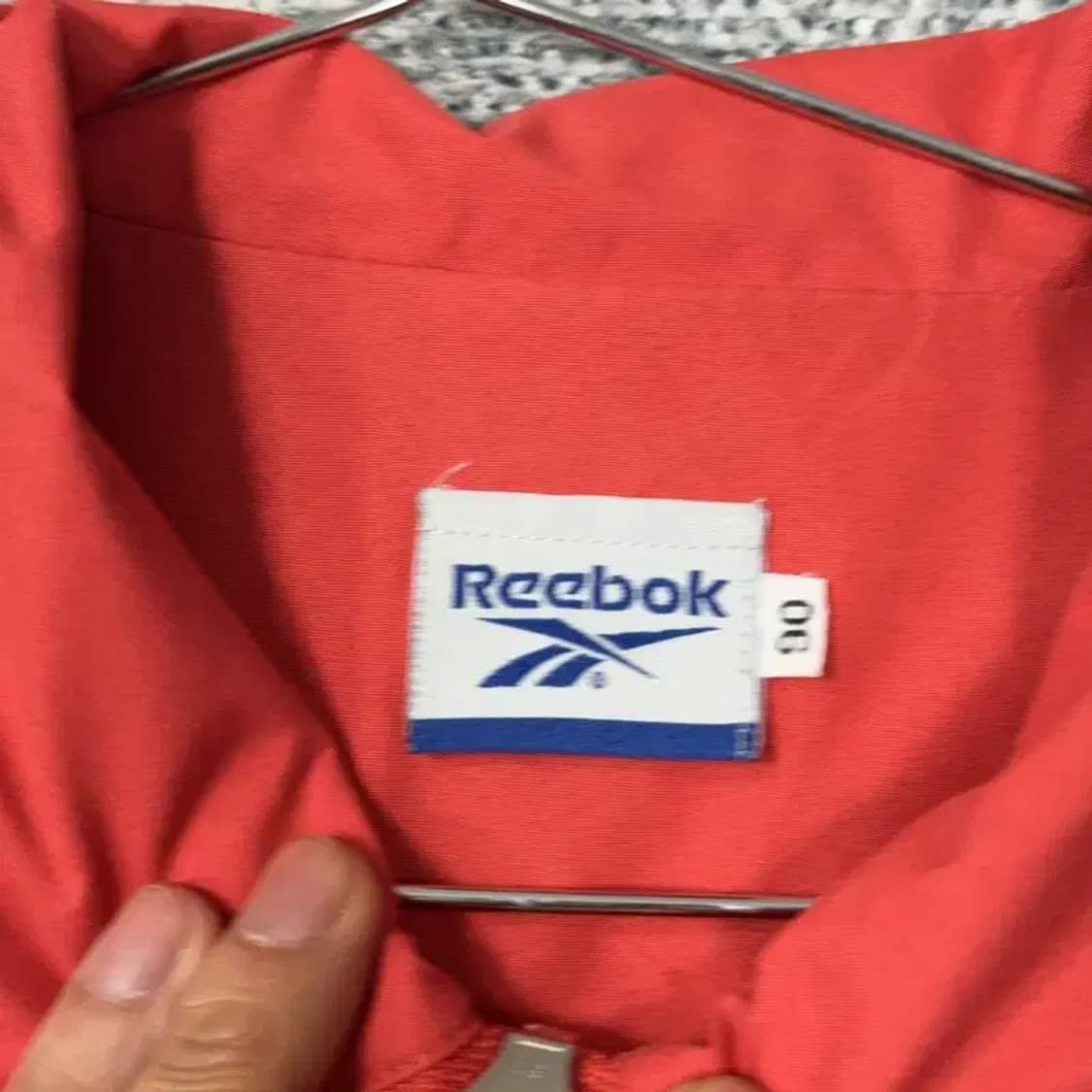 리복 로고 빈티지 코랄 바람막이 L 상품이미지3