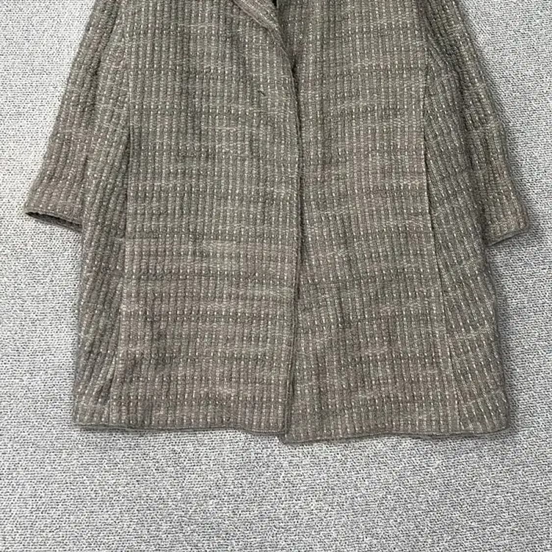 한섬 시스템 체크 그레이 코트 상품이미지4