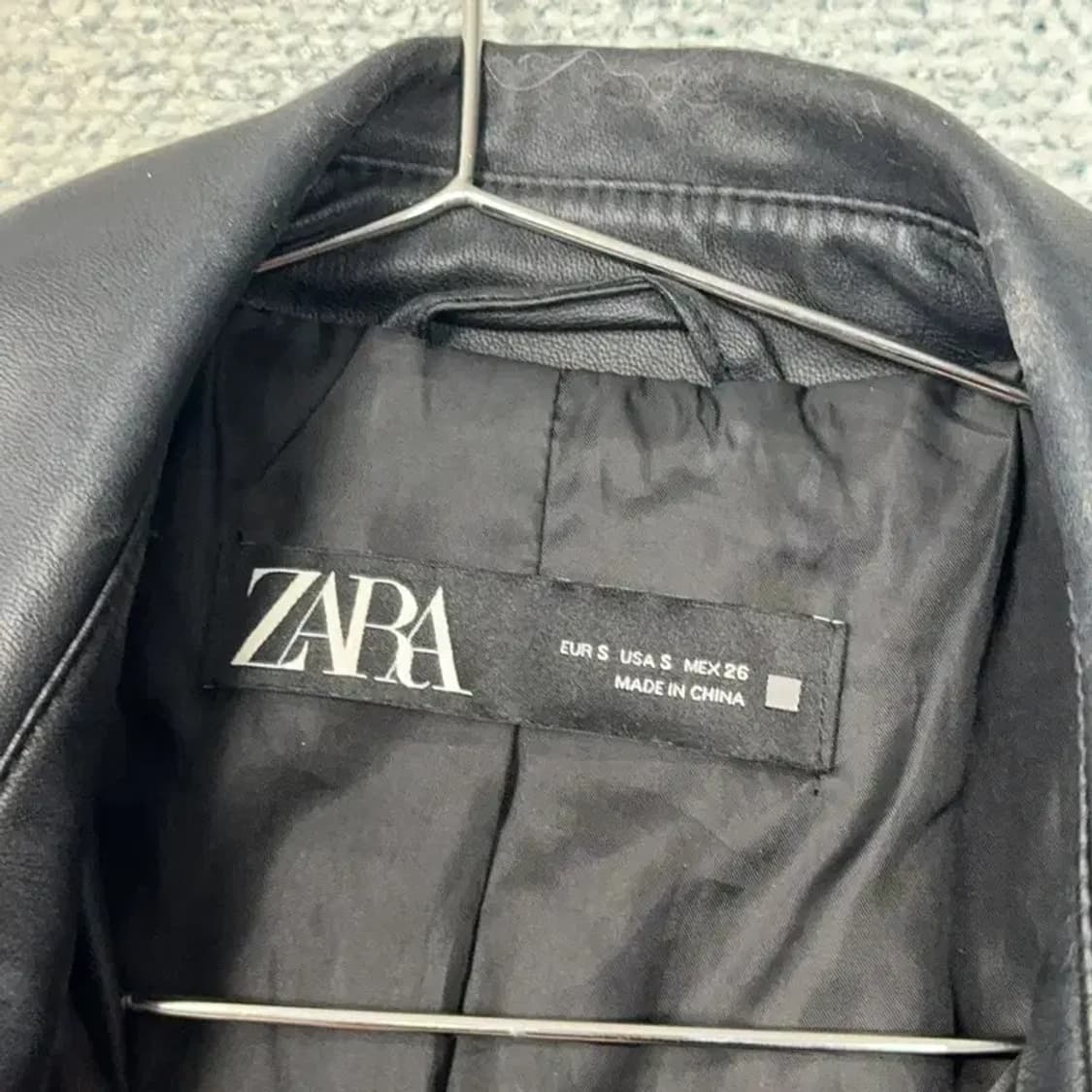 자라 레더 블랙 블루종 자켓 S 상품이미지3