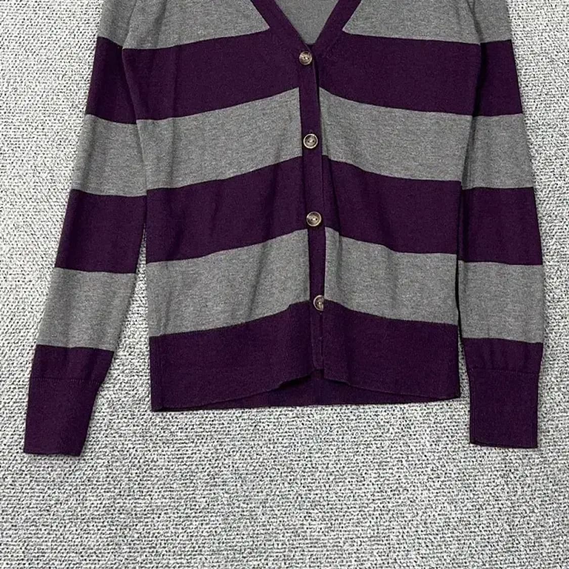 타미힐피거 스트라이프 퍼플 니트 가디건 XS 상품이미지4