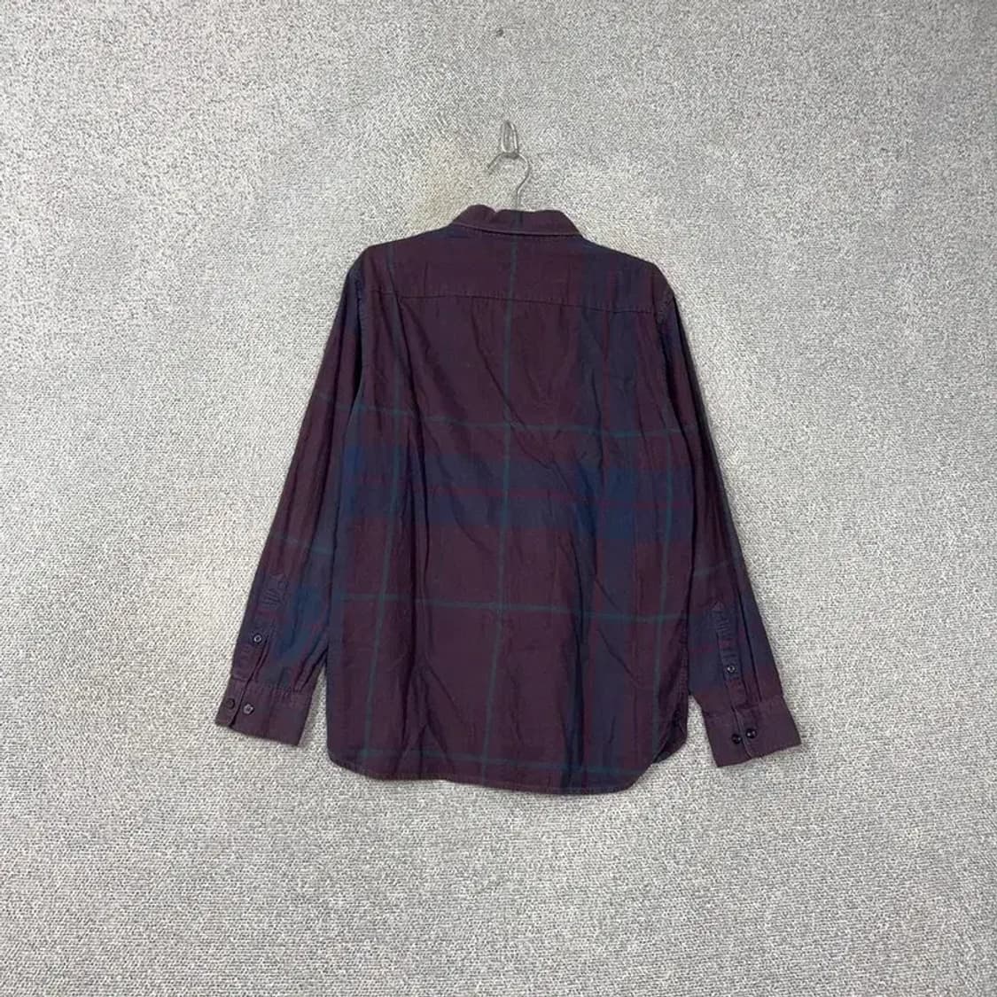 해지스 로고 버건디 체크 셔츠 남방 105 상품이미지2