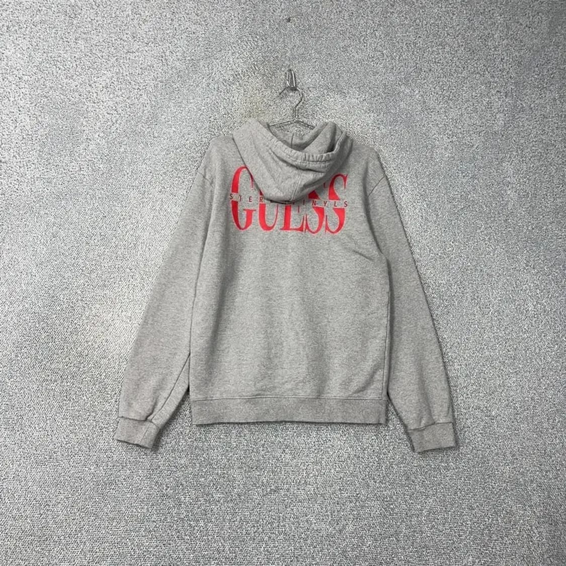 스테레오 바이닐즈 X 게스 로고 그레이 후드티 M 상품이미지2