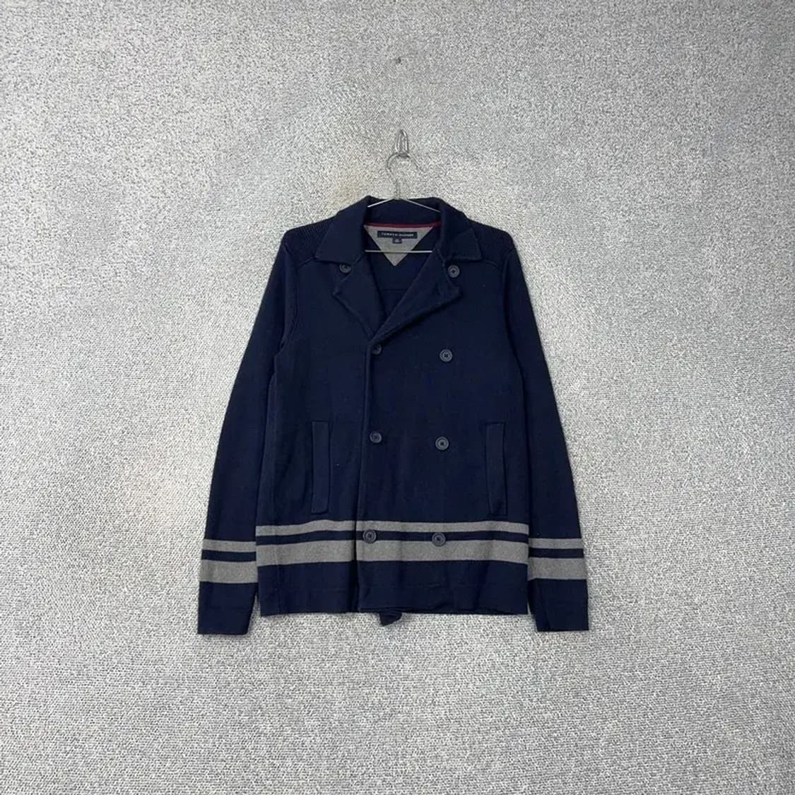 타미힐피거 네이비 코튼 버튼 피 가디건 S 상품이미지1