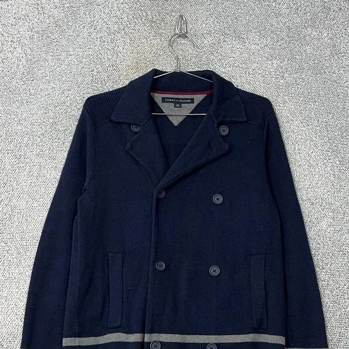 타미힐피거 네이비 코튼 버튼 피 가디건 S 상품이미지3
