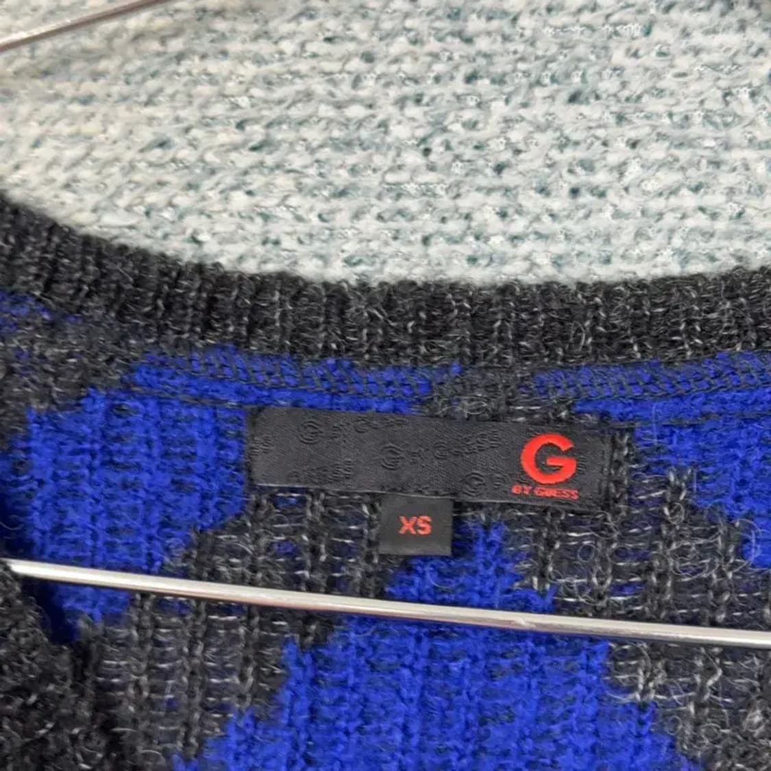 게스 여성 패턴 그레이 니트 XS 상품이미지5