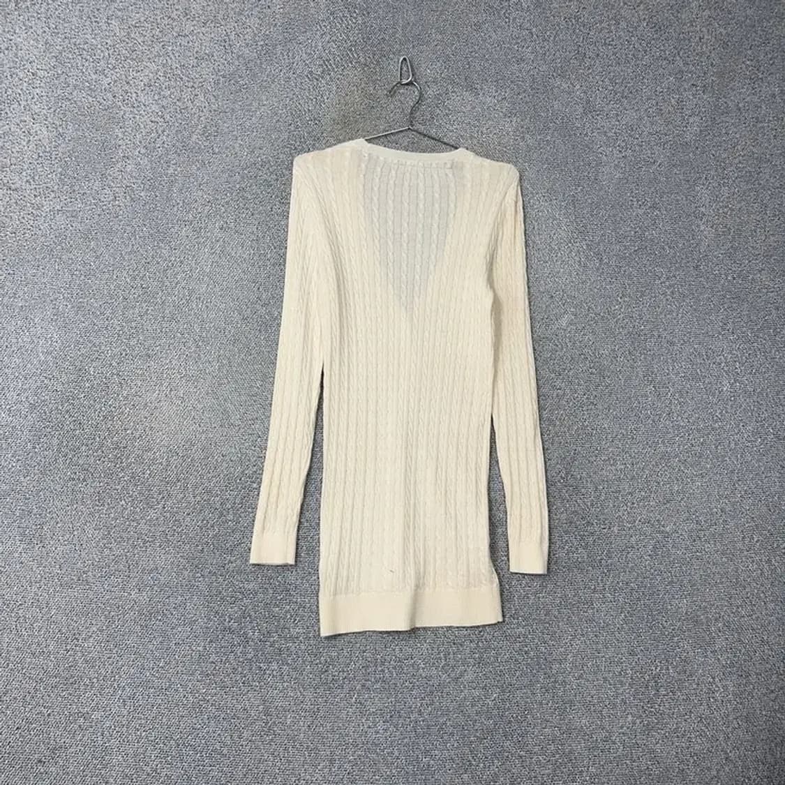 타미힐피거 케이블 화이트 롱 가디건 S 상품이미지2