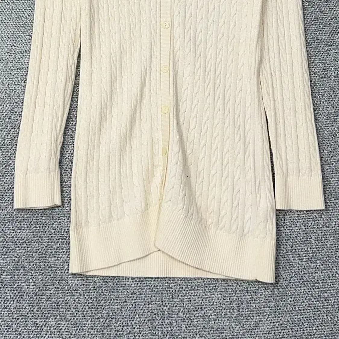 타미힐피거 케이블 화이트 롱 가디건 S 상품이미지4
