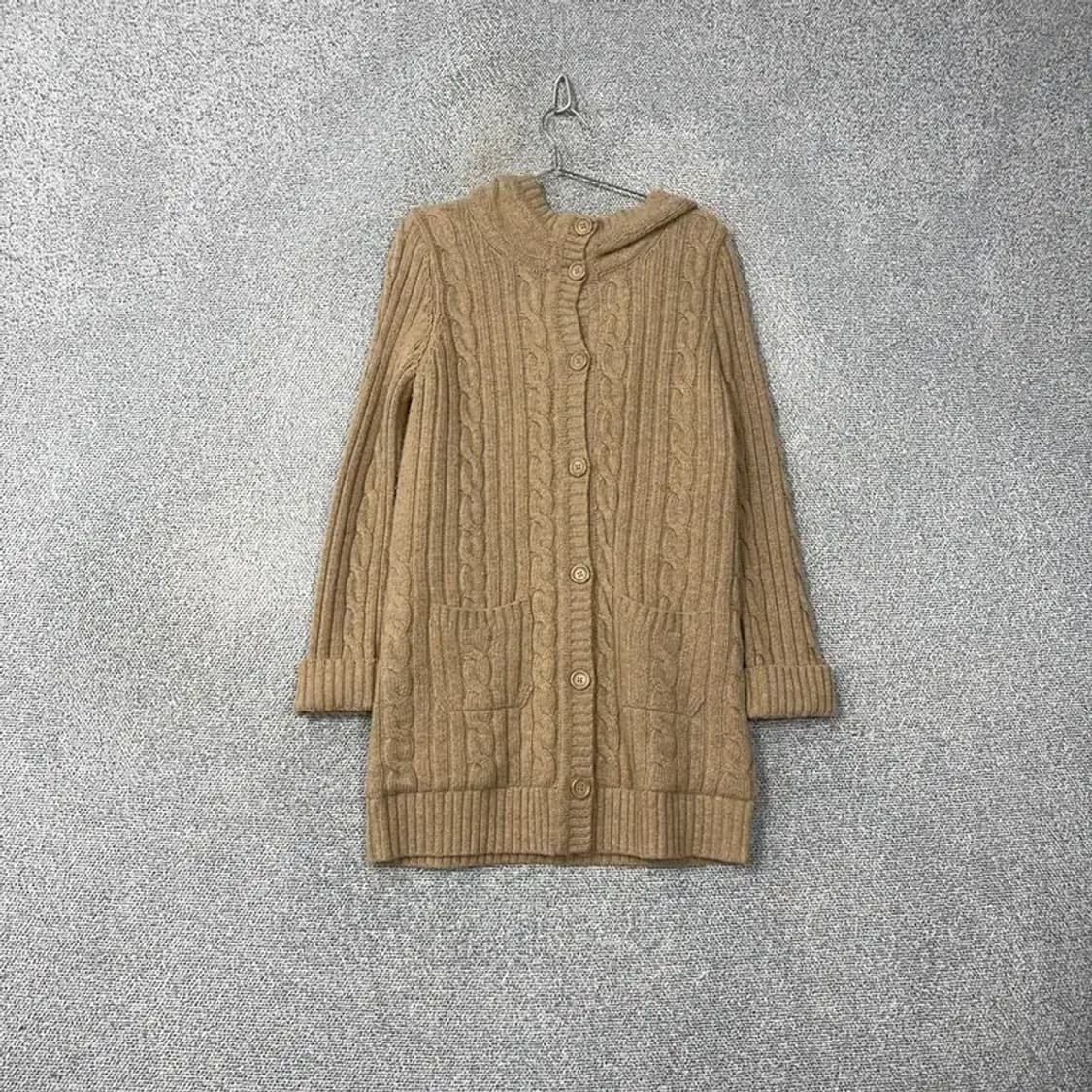 타미힐피거 베이지 후드 롱 가디건 M 상품이미지1