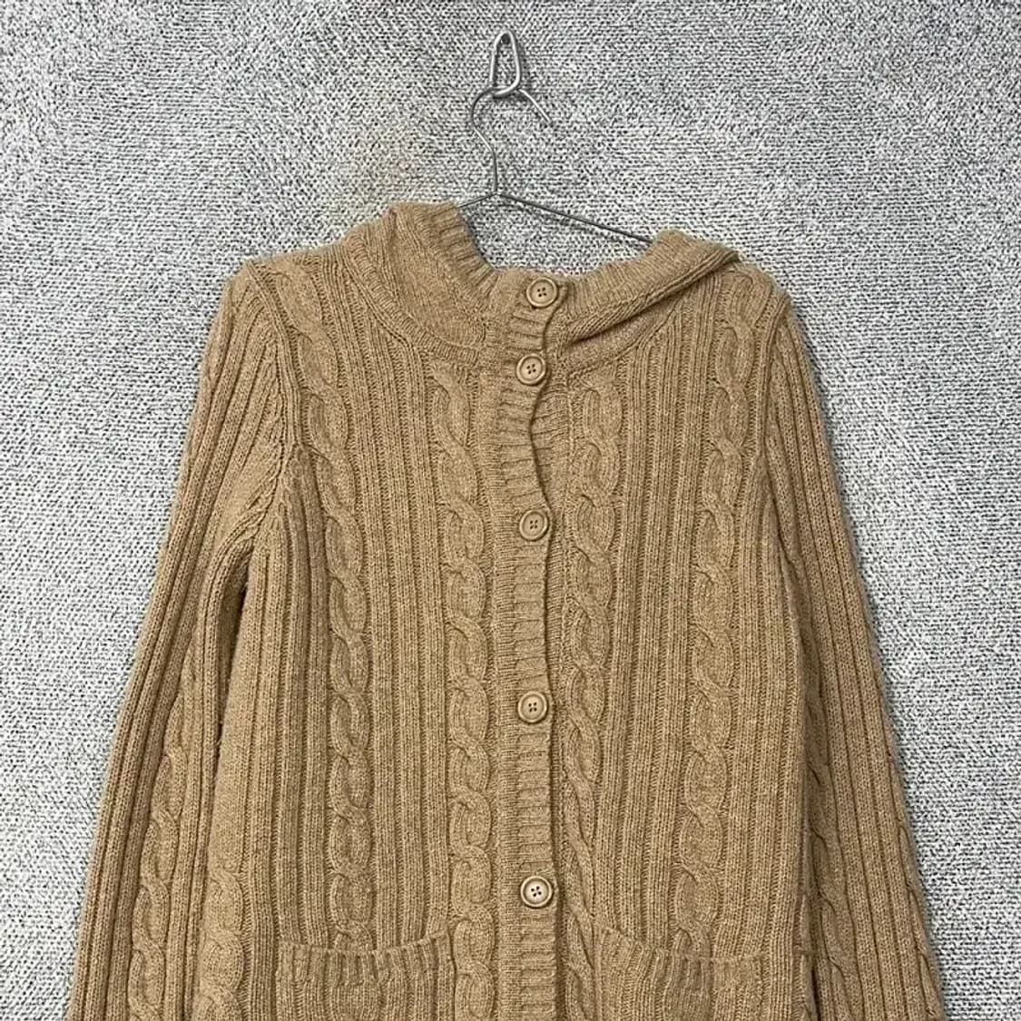 타미힐피거 베이지 후드 롱 가디건 M 상품이미지3