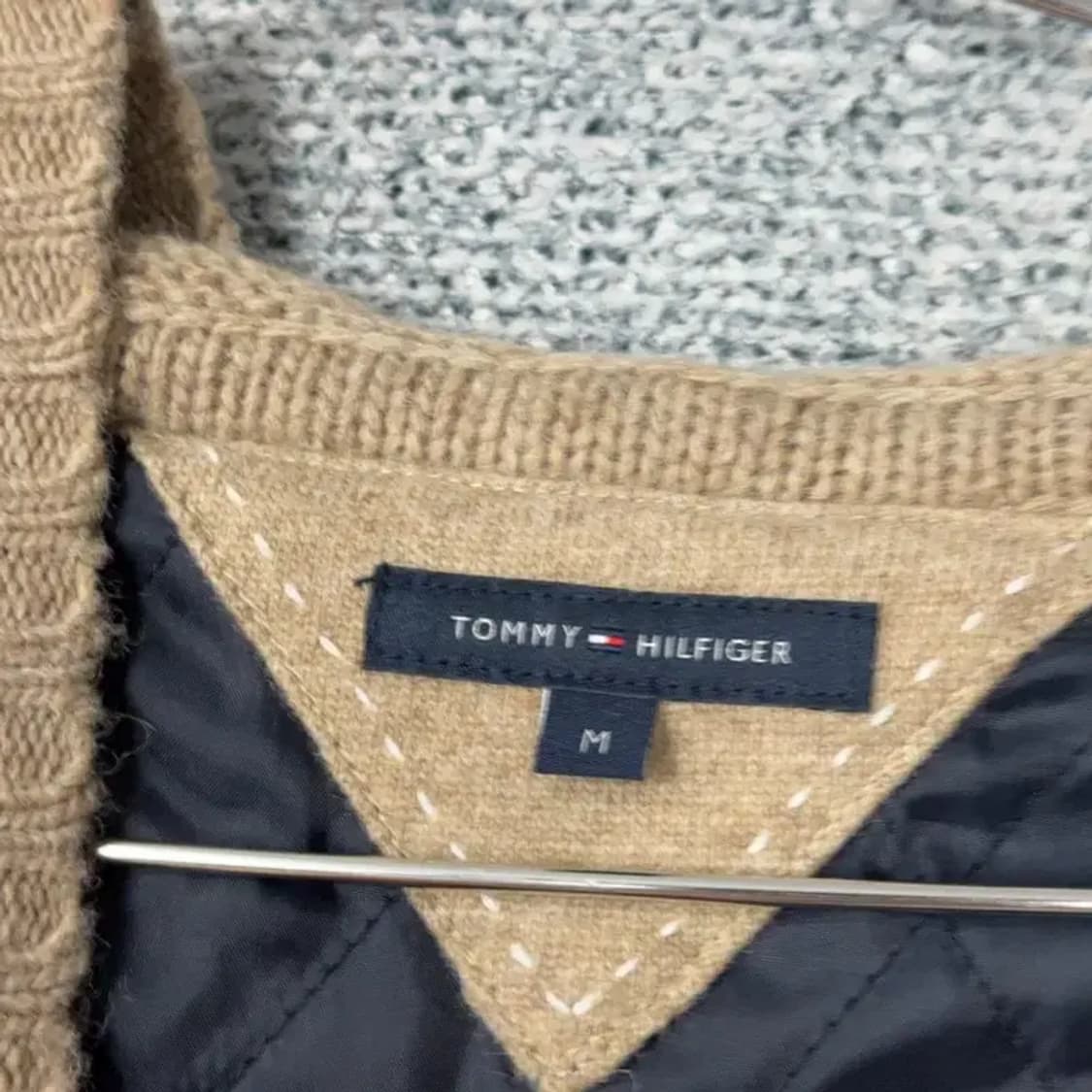 타미힐피거 베이지 후드 롱 가디건 M 상품이미지5