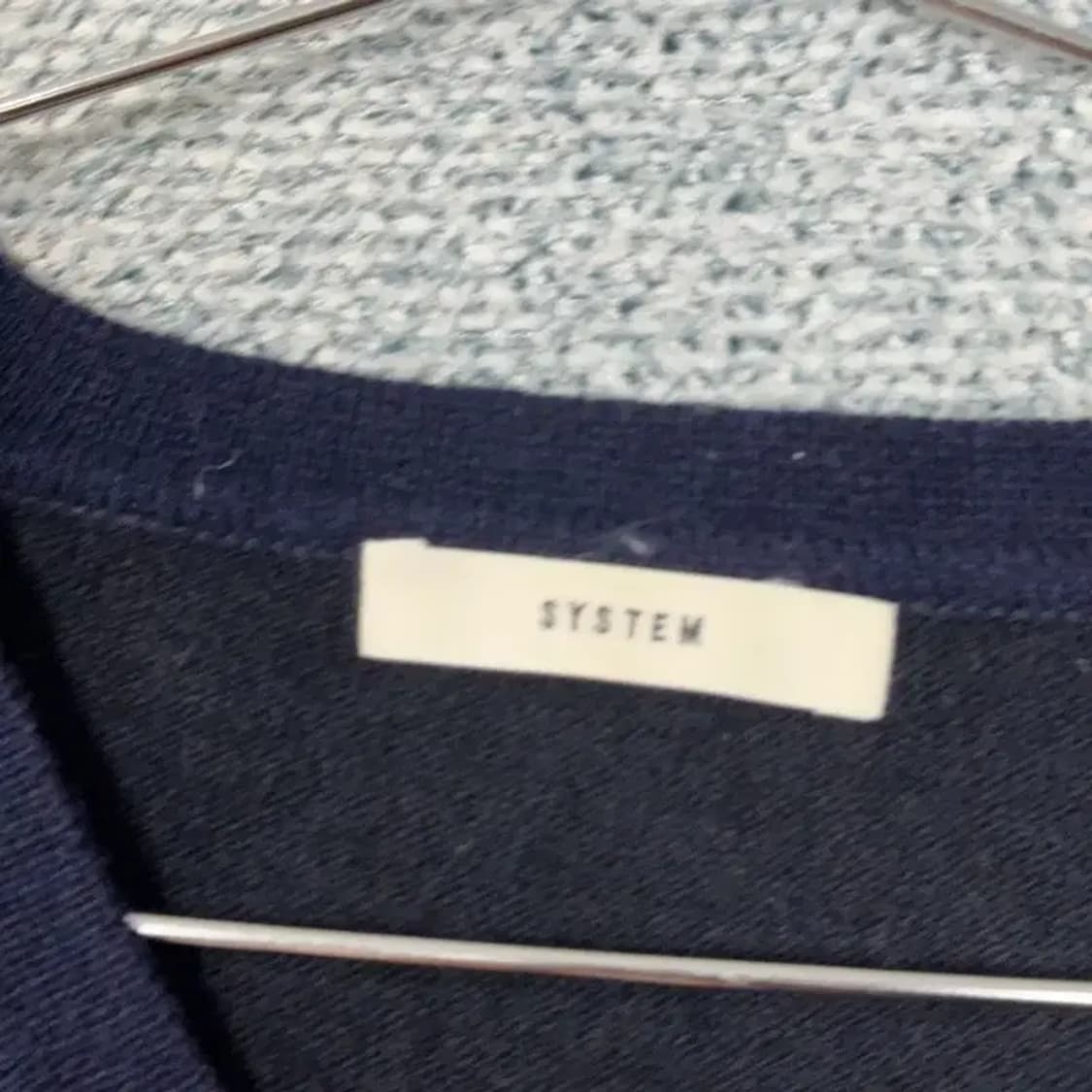 시스템 여성 한섬 빈티지 프린팅 네이비 니트 90 상품이미지3