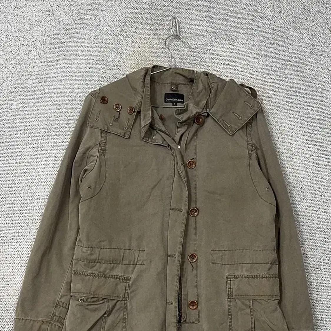 캘빈클라인 카키 빈티지 여성 야상 코트 S 상품이미지3