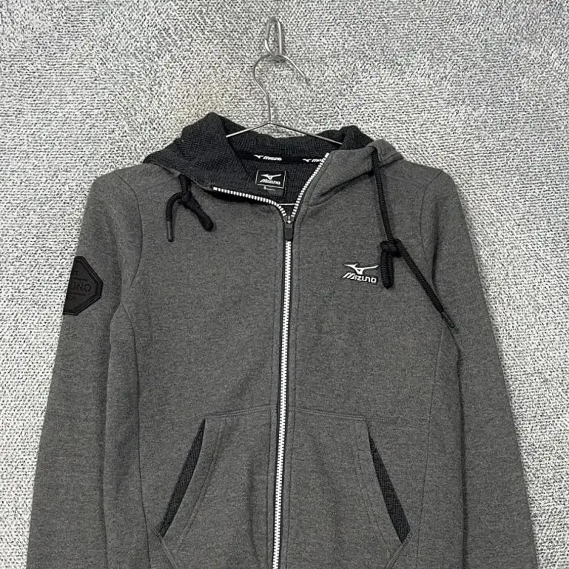 미즈노 그레이 로고 여성 캐주얼 후드집업 90 상품이미지3