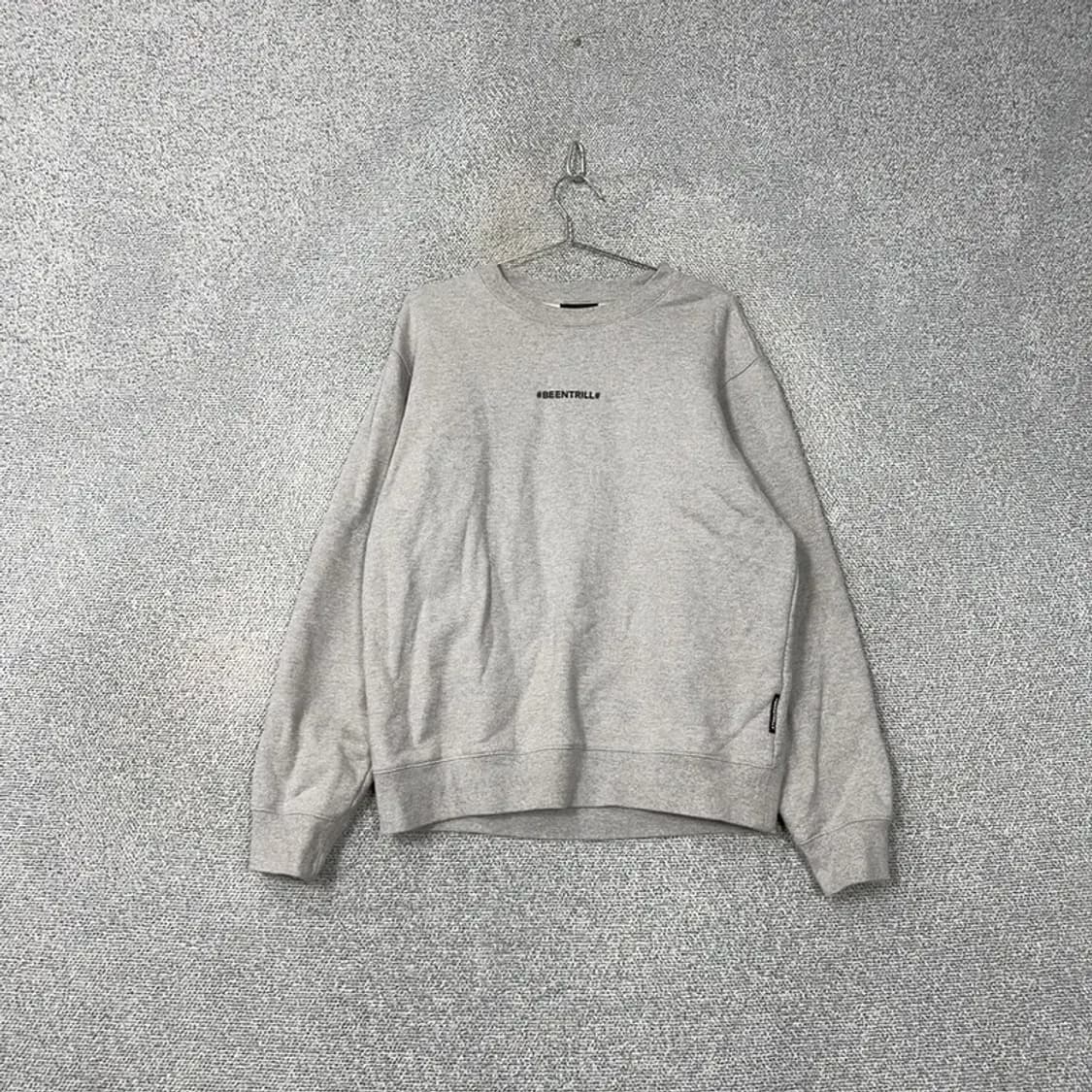 빈트릴 캐주얼 스펠 로고 오버핏 그레이 맨투맨 M 상품이미지1