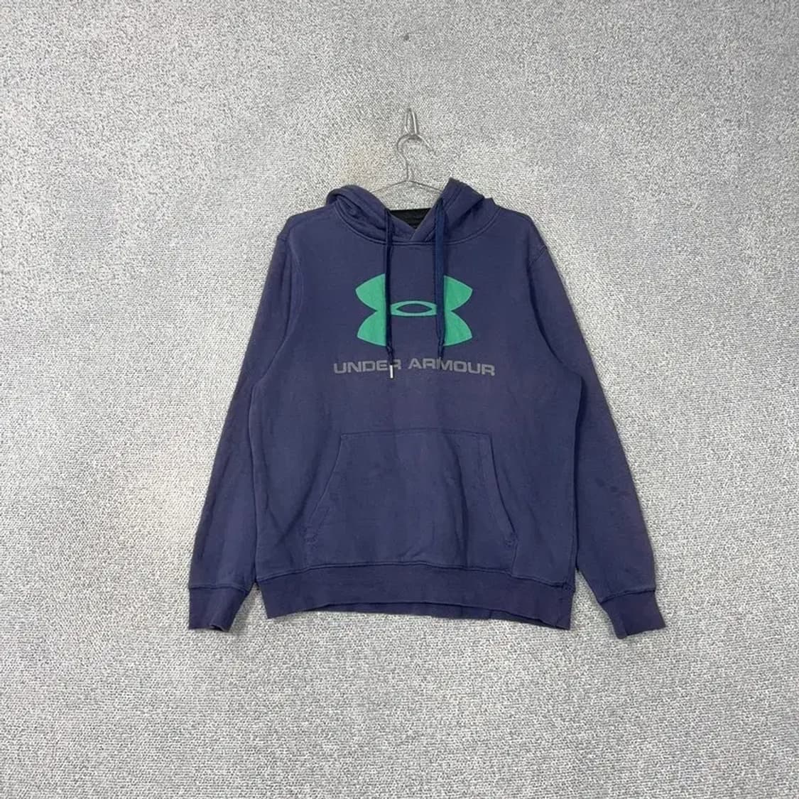 언더아머 빅로고 프린팅 네이비 오버핏 후드티 L 상품이미지1