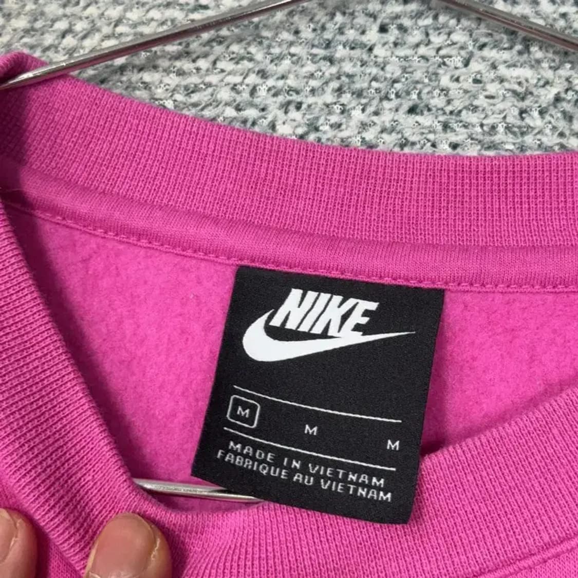 나이키 스우시 핑크 맨투맨 M 상품이미지3