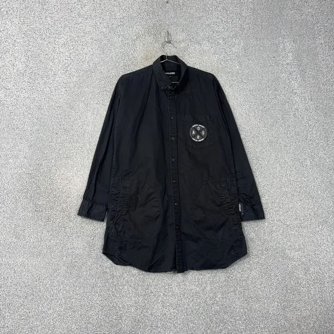 어드바이저리 백로고 블랙 롱 셔츠 M 상품이미지1