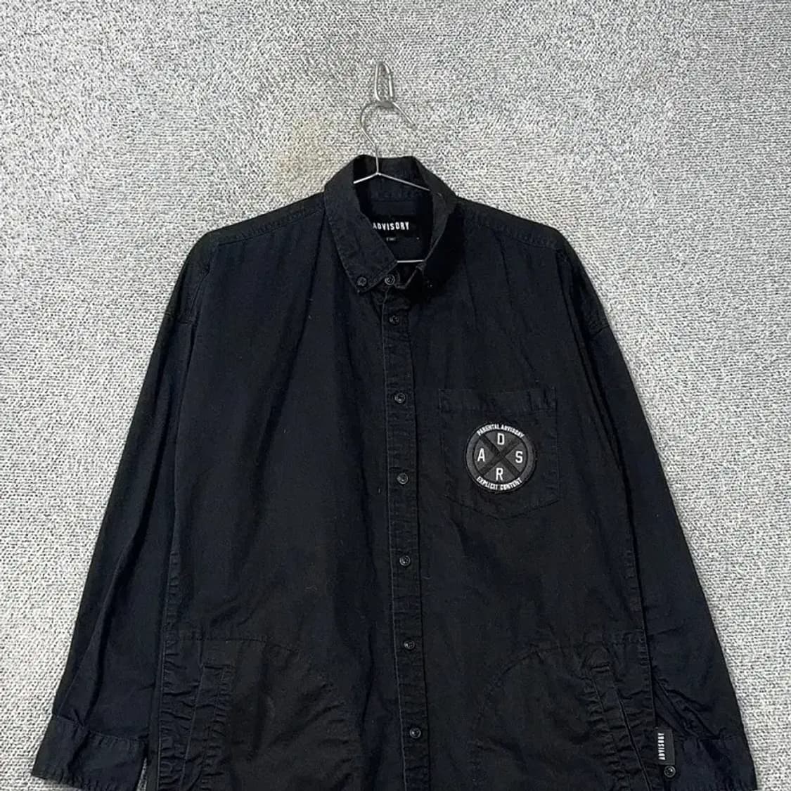 어드바이저리 백로고 블랙 롱 셔츠 M 상품이미지3