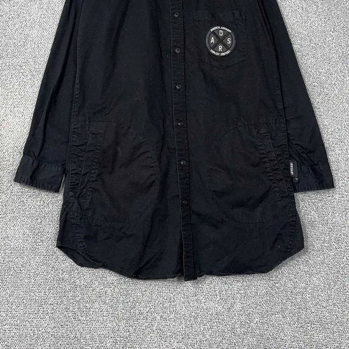 어드바이저리 백로고 블랙 롱 셔츠 M 상품이미지4