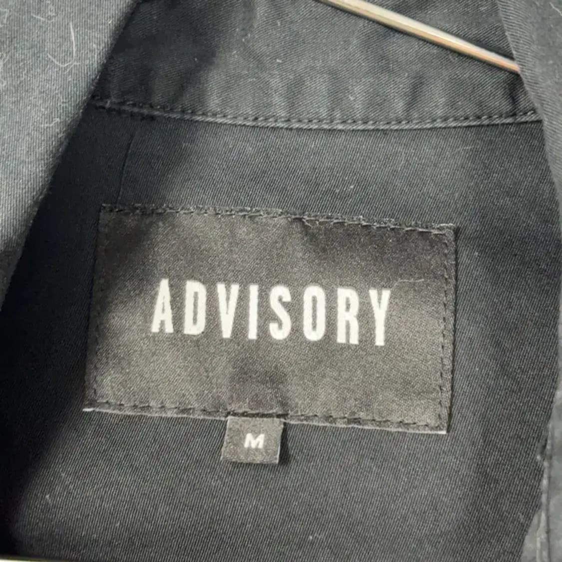 어드바이저리 백로고 블랙 롱 셔츠 M 상품이미지5