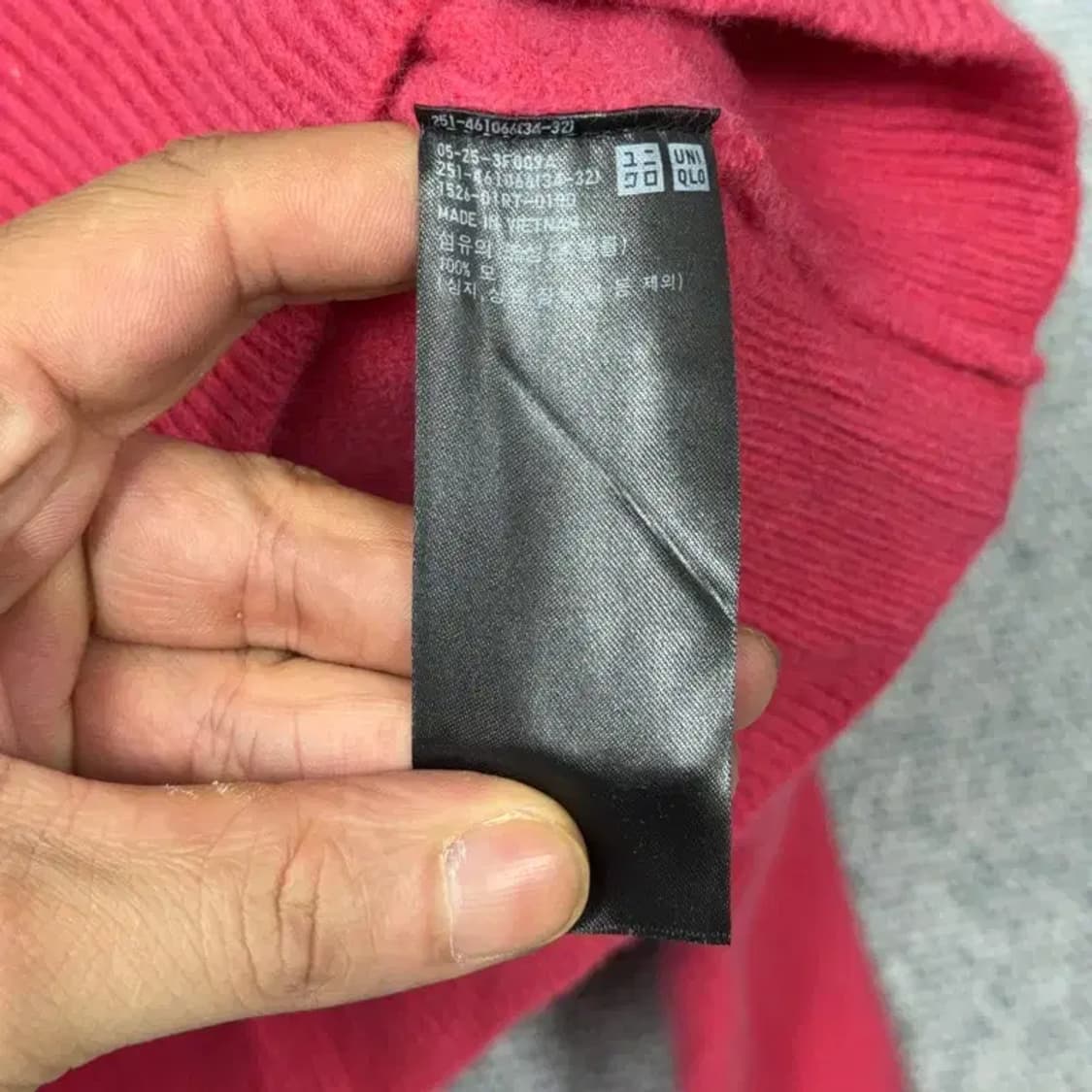 유니클로 핑크 크롭 니트 S 상품이미지4