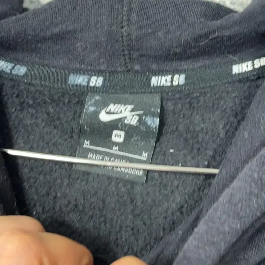 나이키 SB 로고 프린팅 블랙 후드티 M 상품이미지3
