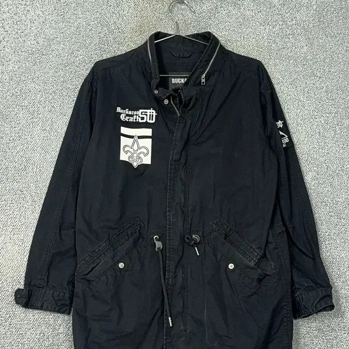 버커루 로고 블랙 야상 자켓 M 상품이미지3
