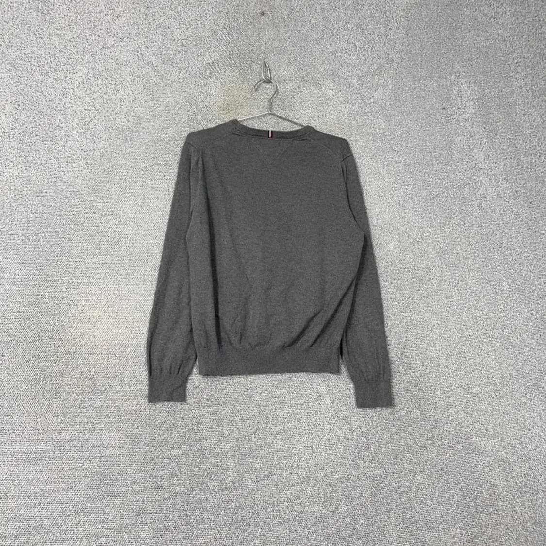 타미힐피거 로고 라운드넥 그레이 니트 M 상품이미지2