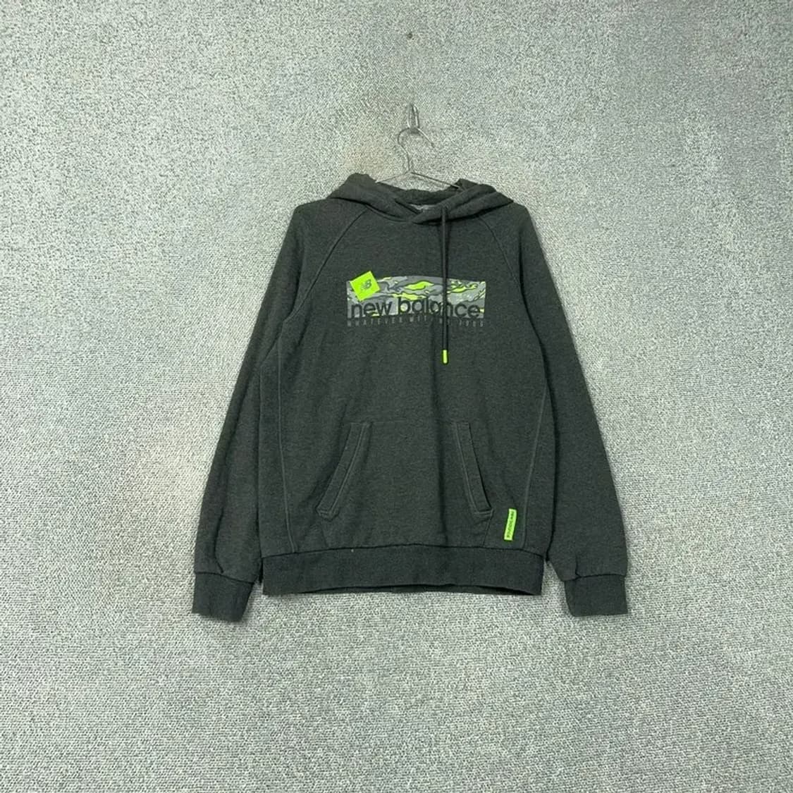 뉴발란스 로고 프린팅 그레이 후드티 L 상품이미지1