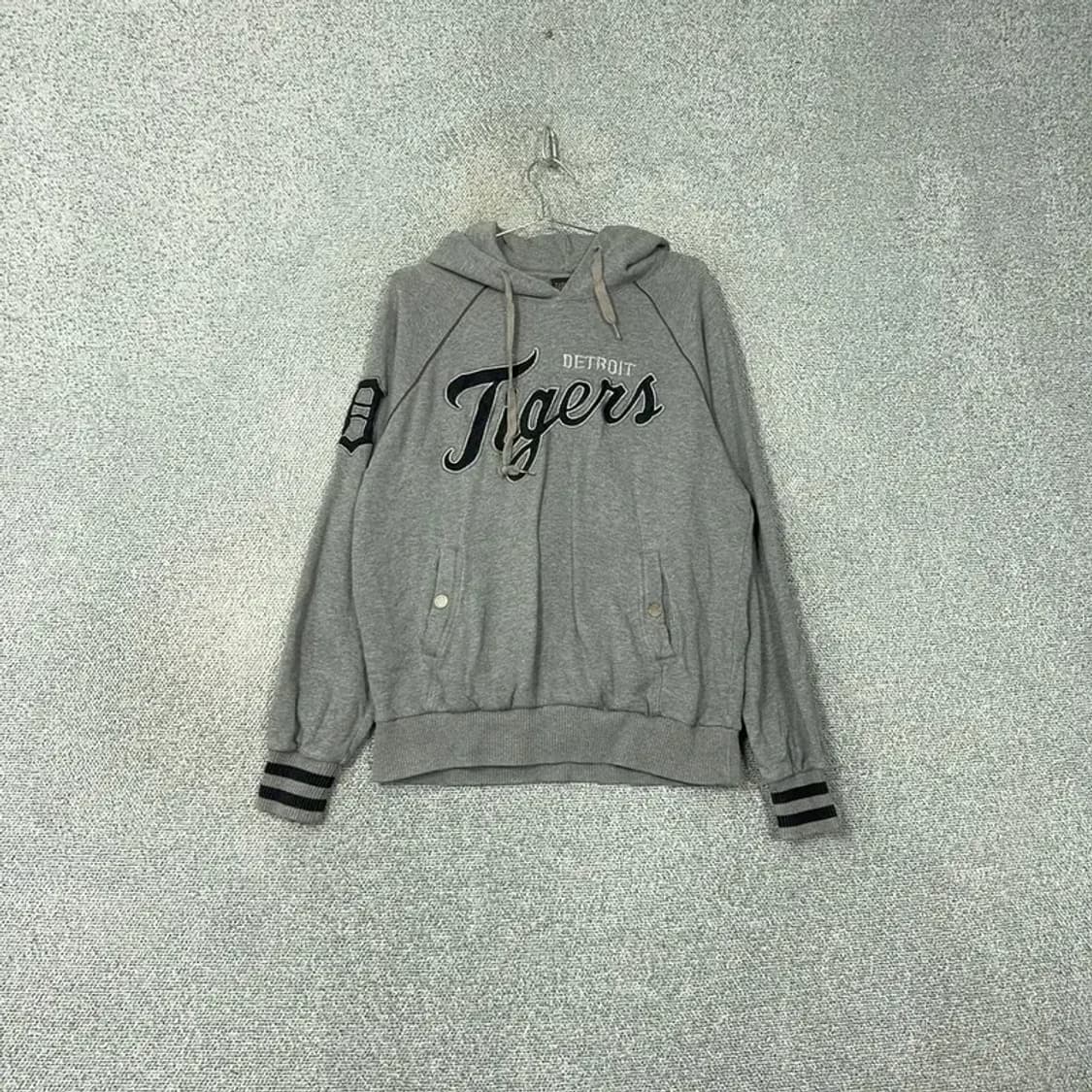 MLB 자수 로고 그레이 후드티 100 상품이미지1