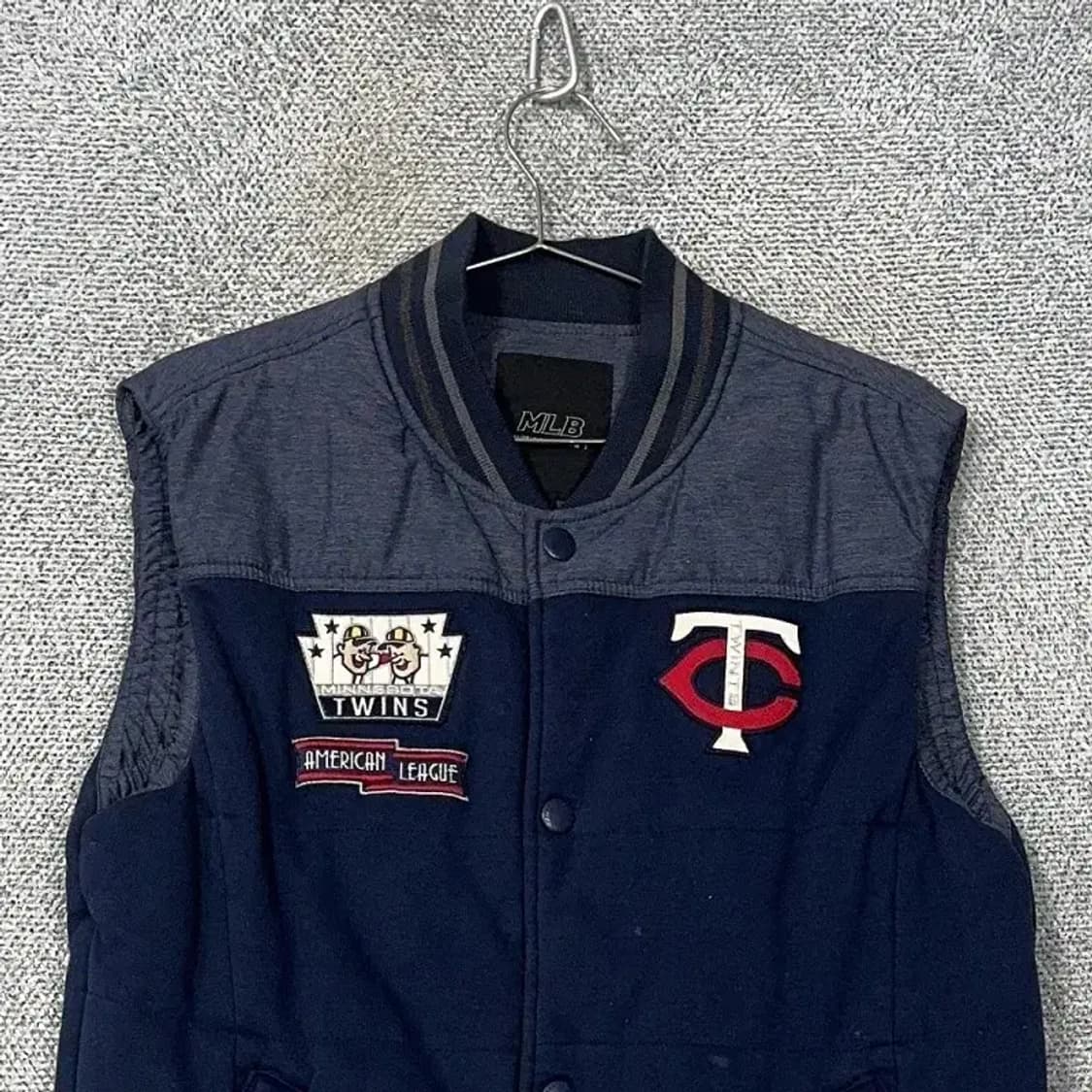 MLB 패치 로고 네이비 경량 조끼 95 상품이미지3