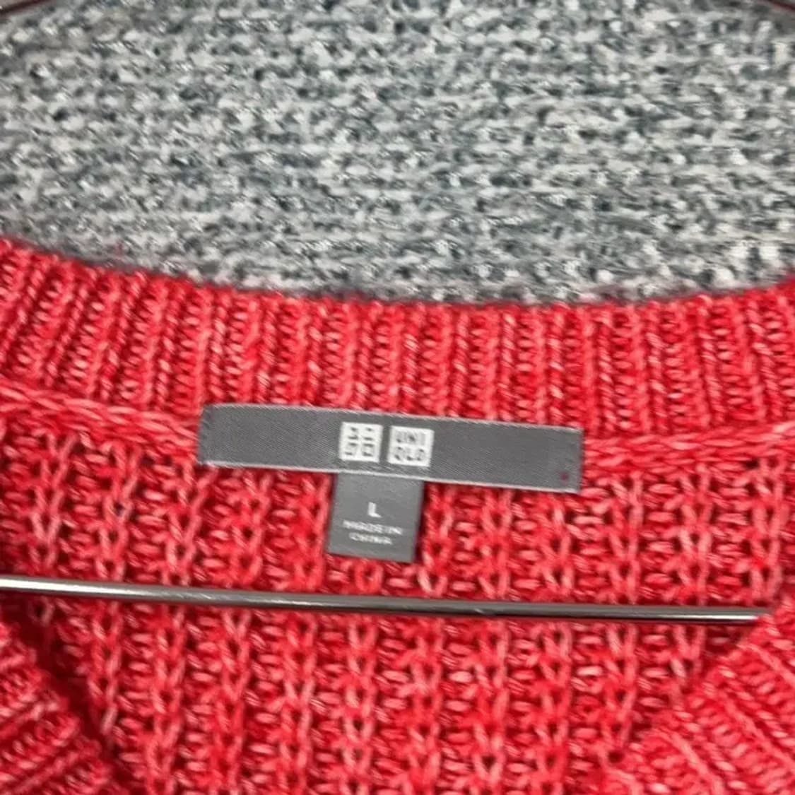 유니클로 코튼 코랄 니트 L 상품이미지5