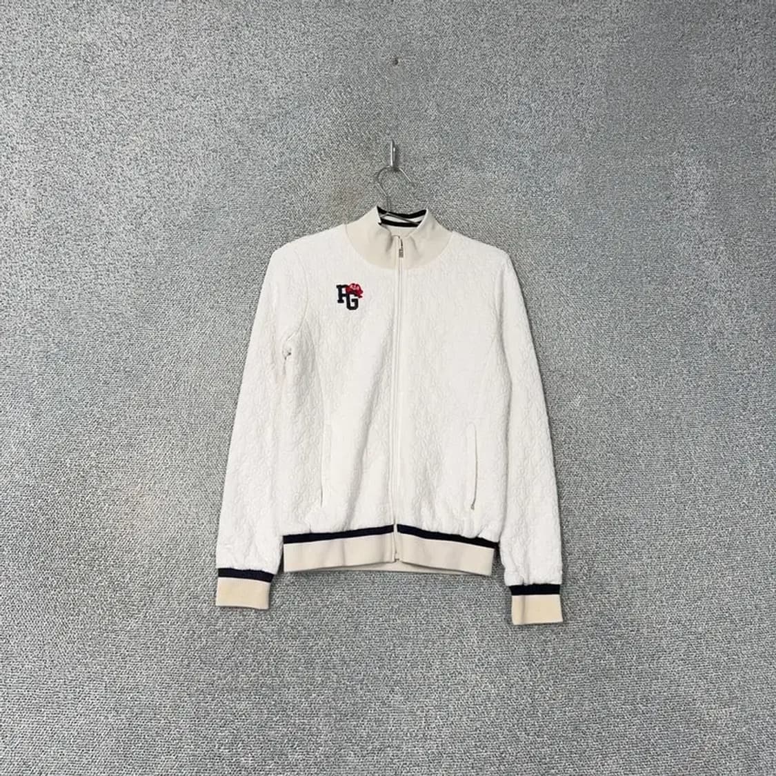 파리게이츠 골프 여성 화이트 니트 집업 1사이즈 상품이미지1