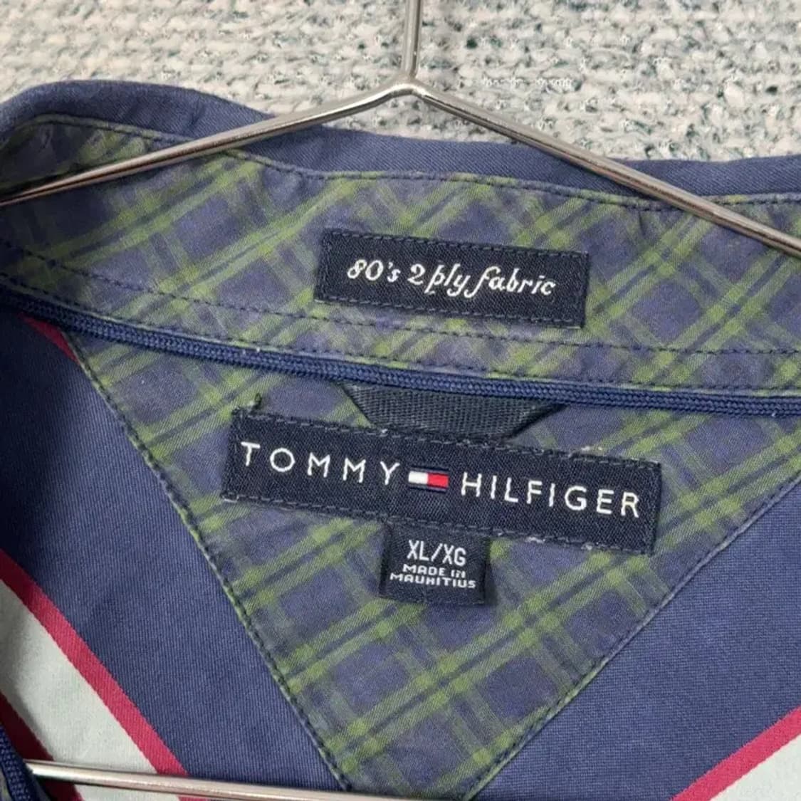 타미힐피거 스트라이프 네이비 셔츠 XL 상품이미지3