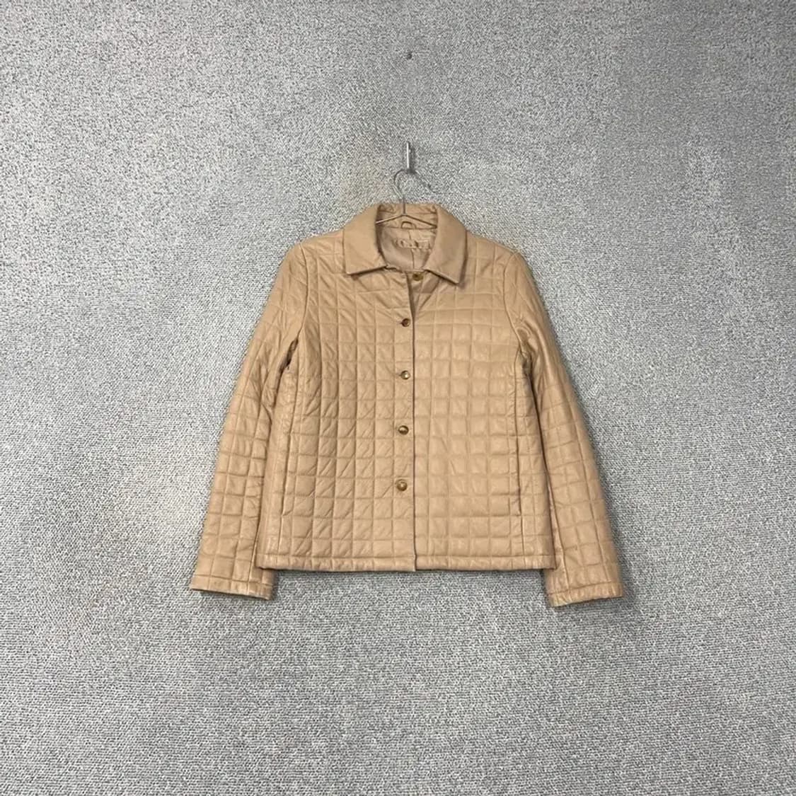 SJ 양가죽 퀄팅 베이지 가죽 자켓 82-94-160 상품이미지1