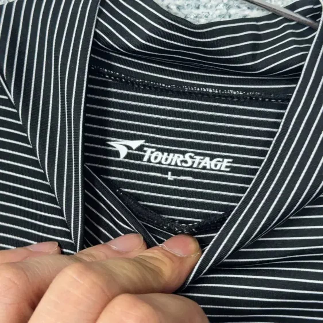 투어스테이지 골프 이너웨어 스트라이프 긴팔티 L 상품이미지3