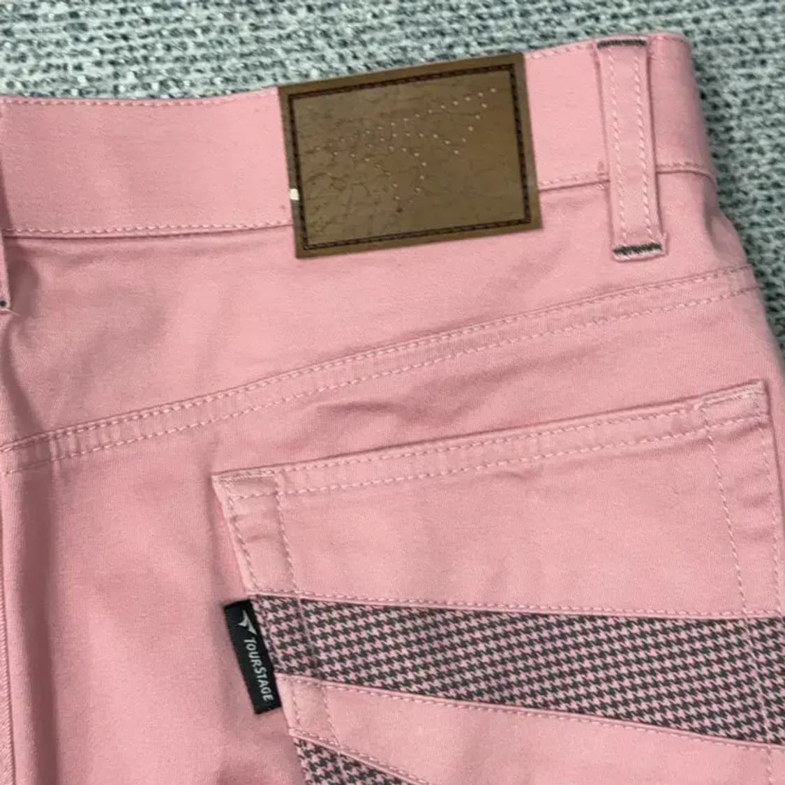 투어스테이지 남성 골프 핑크 팬츠 34 상품이미지5