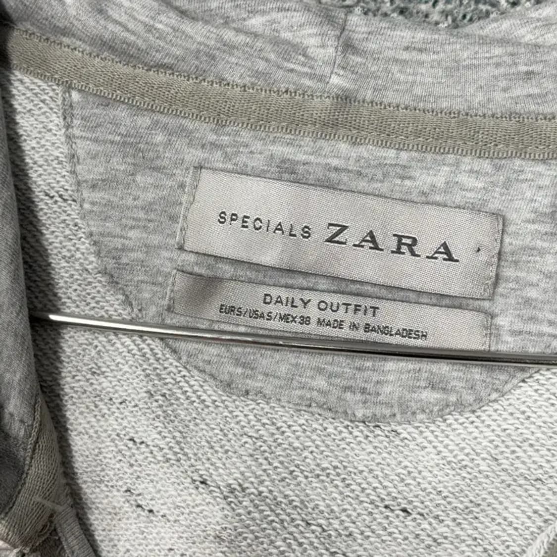자라 캐주얼 그레이 후드집업 S 상품이미지5