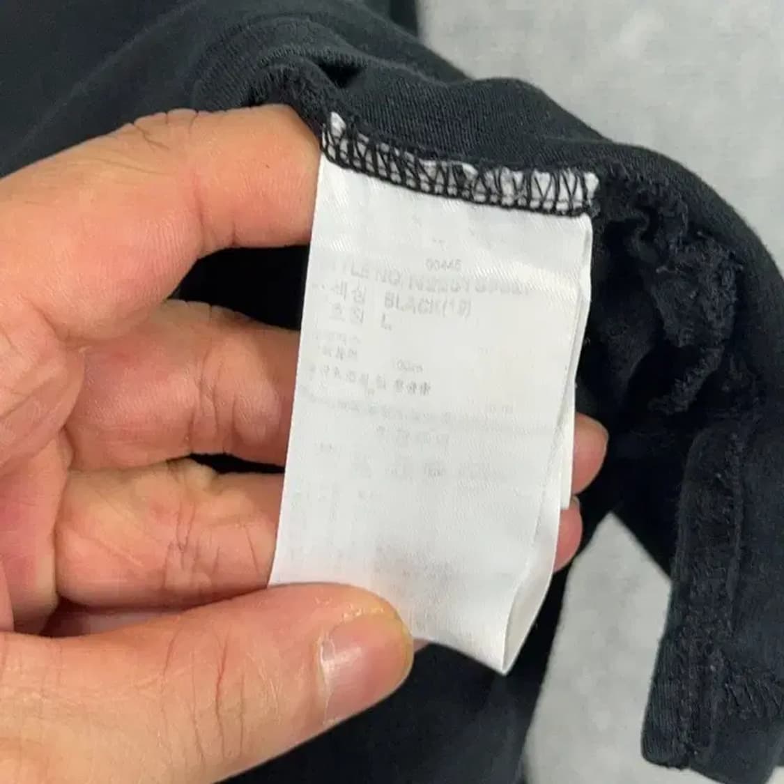 NBA 로고 올블랙 긴팔티 L 상품이미지4