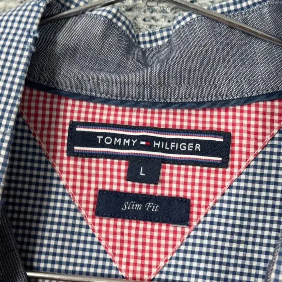 타미힐피거 캐주얼 남성 체크 셔츠 L 상품이미지3
